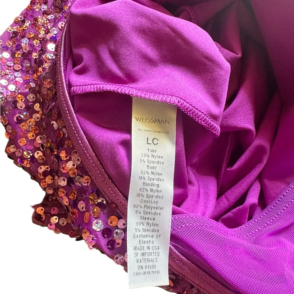 Weissman Vibrant Purple Sequin Dress
